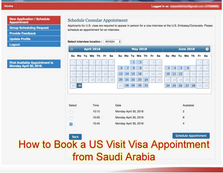How to Book a US Visit Visa Appointment from Saudi Arabia